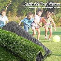 Vista 6 de Weidear Alfombra de césped artificial gruesa de 3 pies x 8 pies, alfombra de césped artificial sintético de 1.38", alfombra de césped artificial