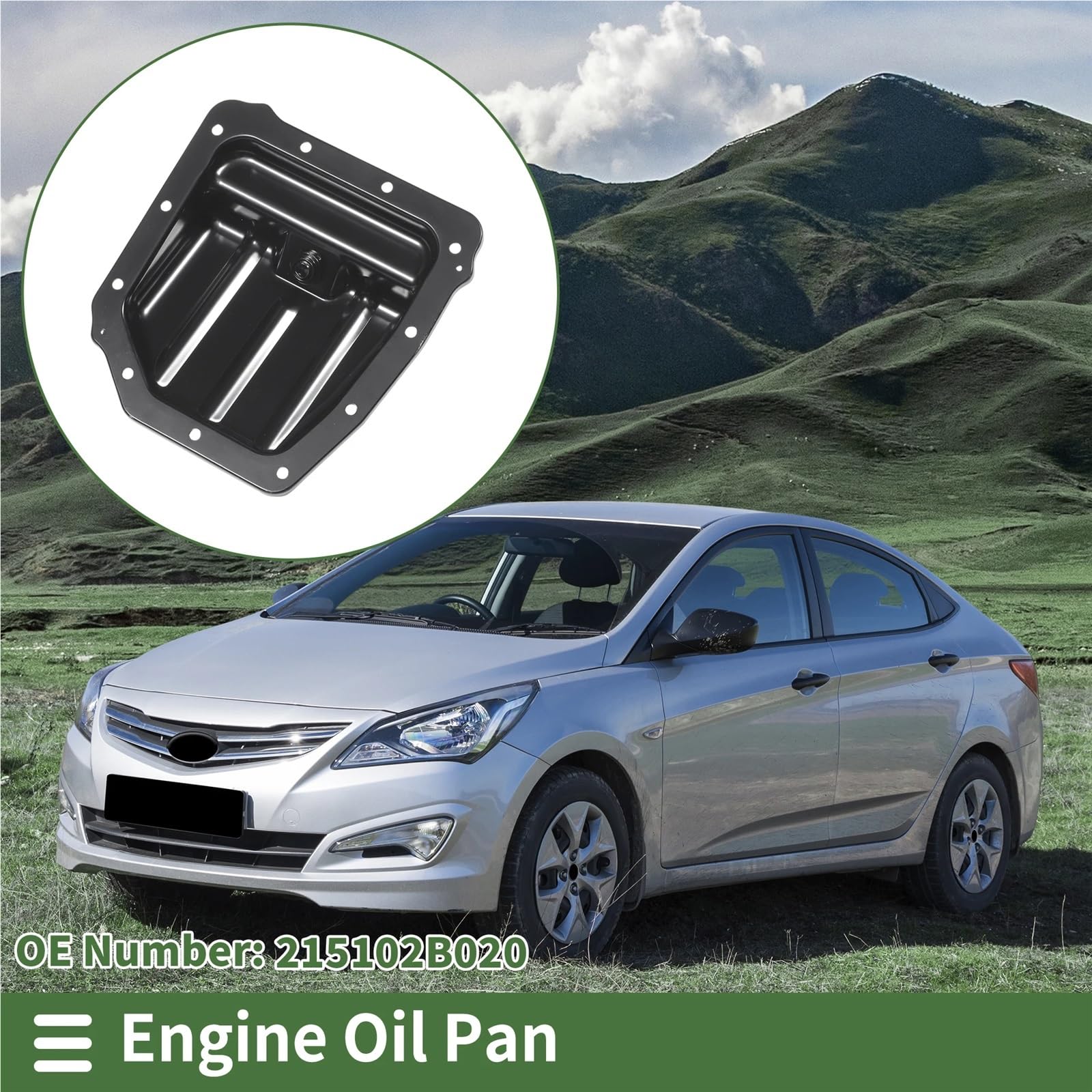 Miska olejowa silnika samochodowego, miska, skrzyni biegów, pasuje do Hyundai Accent IV 2010-2018, wymiana automatyczna Miska olejowa z korkiem‌