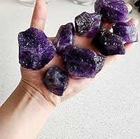 Vista 7 de Cristales en bruto de 0.5 libras de piedras curativas de cuarzo obsidiana negra crudo para rodar, envolver alambre, Wicca Reiki, meditación