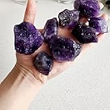 2 lb Rough Crystals Bulk Raw Amethyst Quartz Healing Stones for Tumbling, Wire Wrapping, Wicca Reiki,Meditation