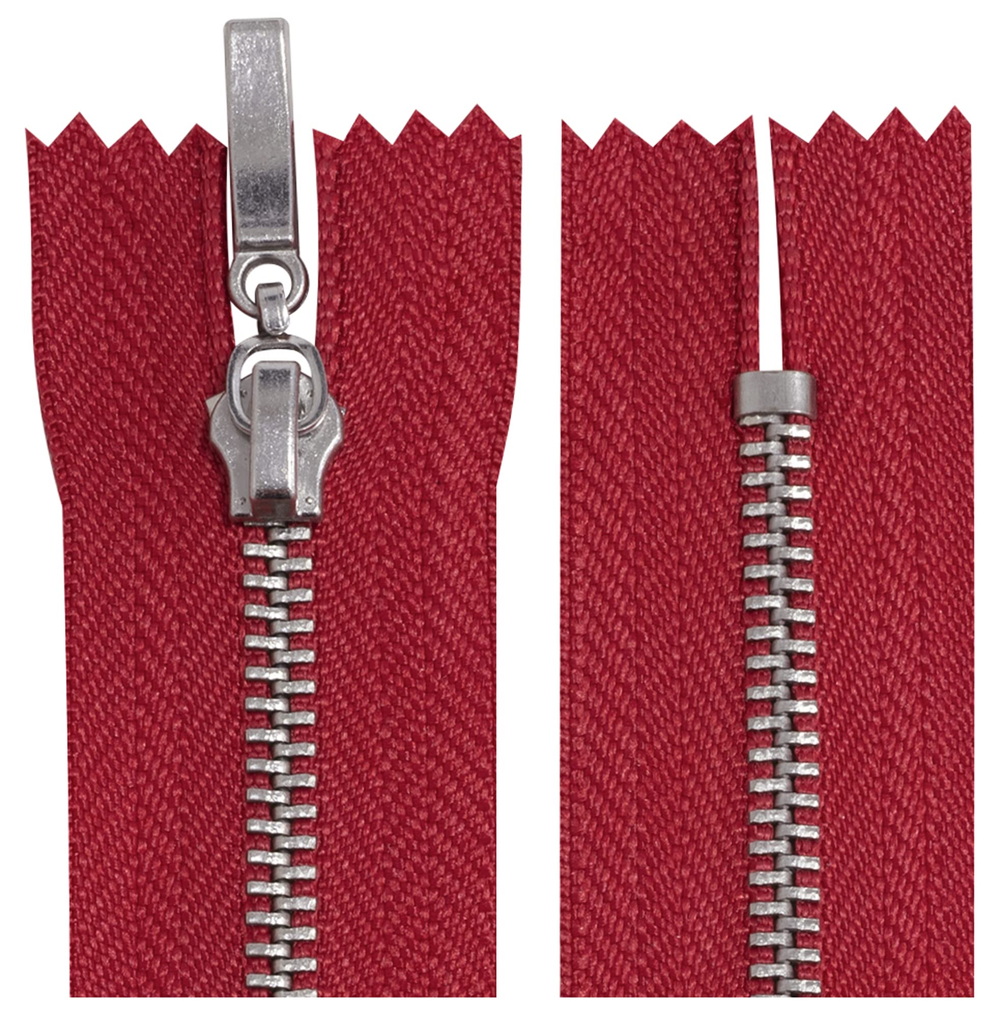 5 Fermetures éclair Métal 12cm Bleu Foncé - Non Séparables - Pour Jean, Gilet, Maroquinerie - AERZETIX