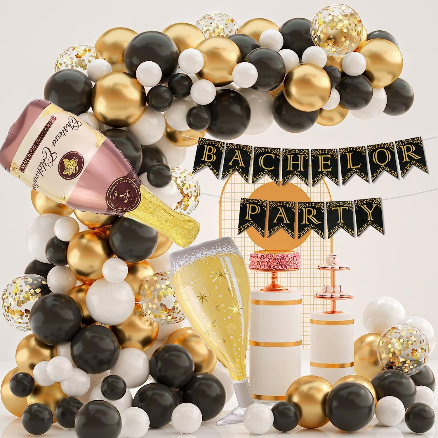 Rozi Decoration Bachelor Party Decorations Balloons Garland for Bride