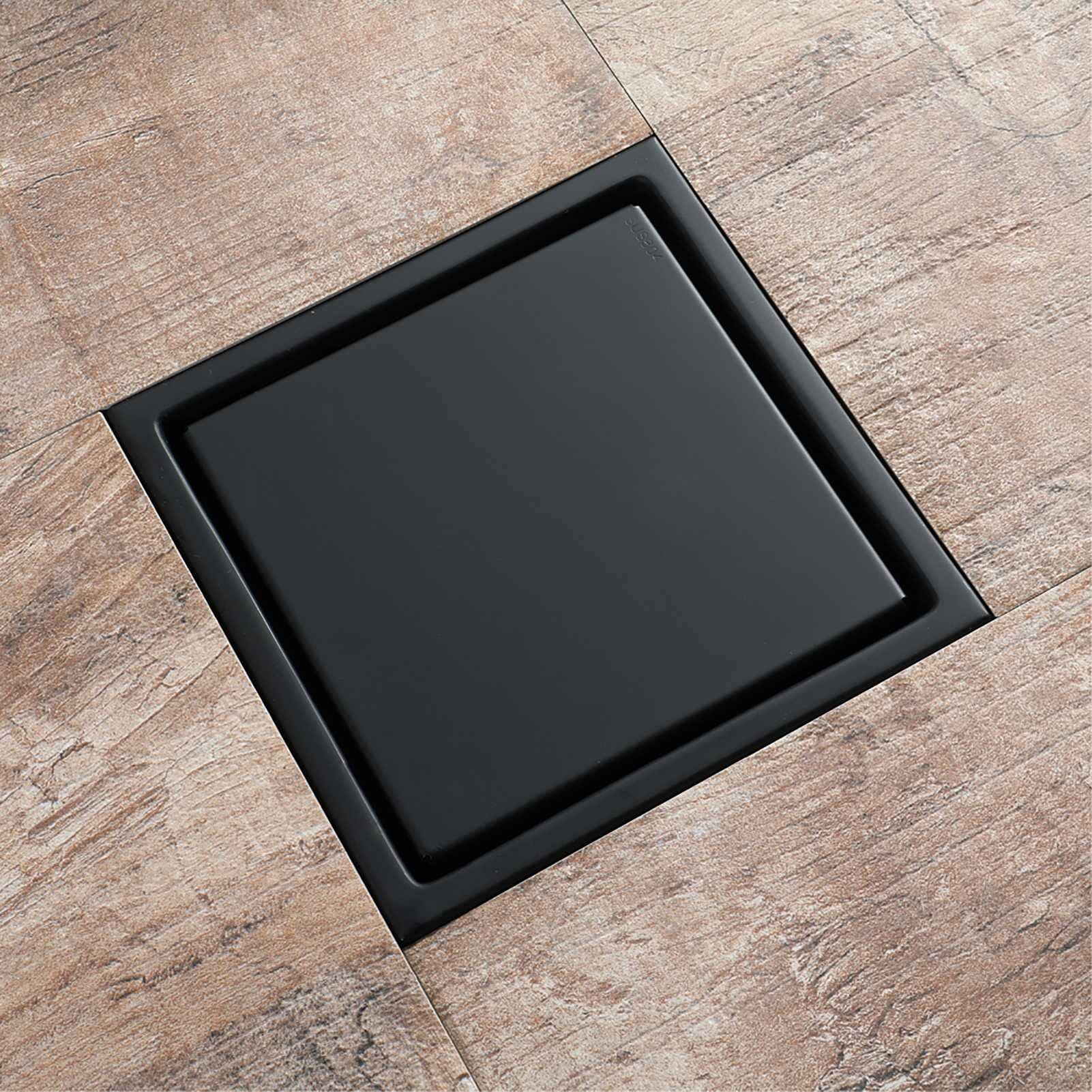 Desagüe de piso de ducha cuadrado de acero inoxidable 304 con rejilla de inserción de azulejos, cubierta extraíble de 4,3 a 5,9 pulgadas, diseño de doble cara, se adapta al sistema de base de dre