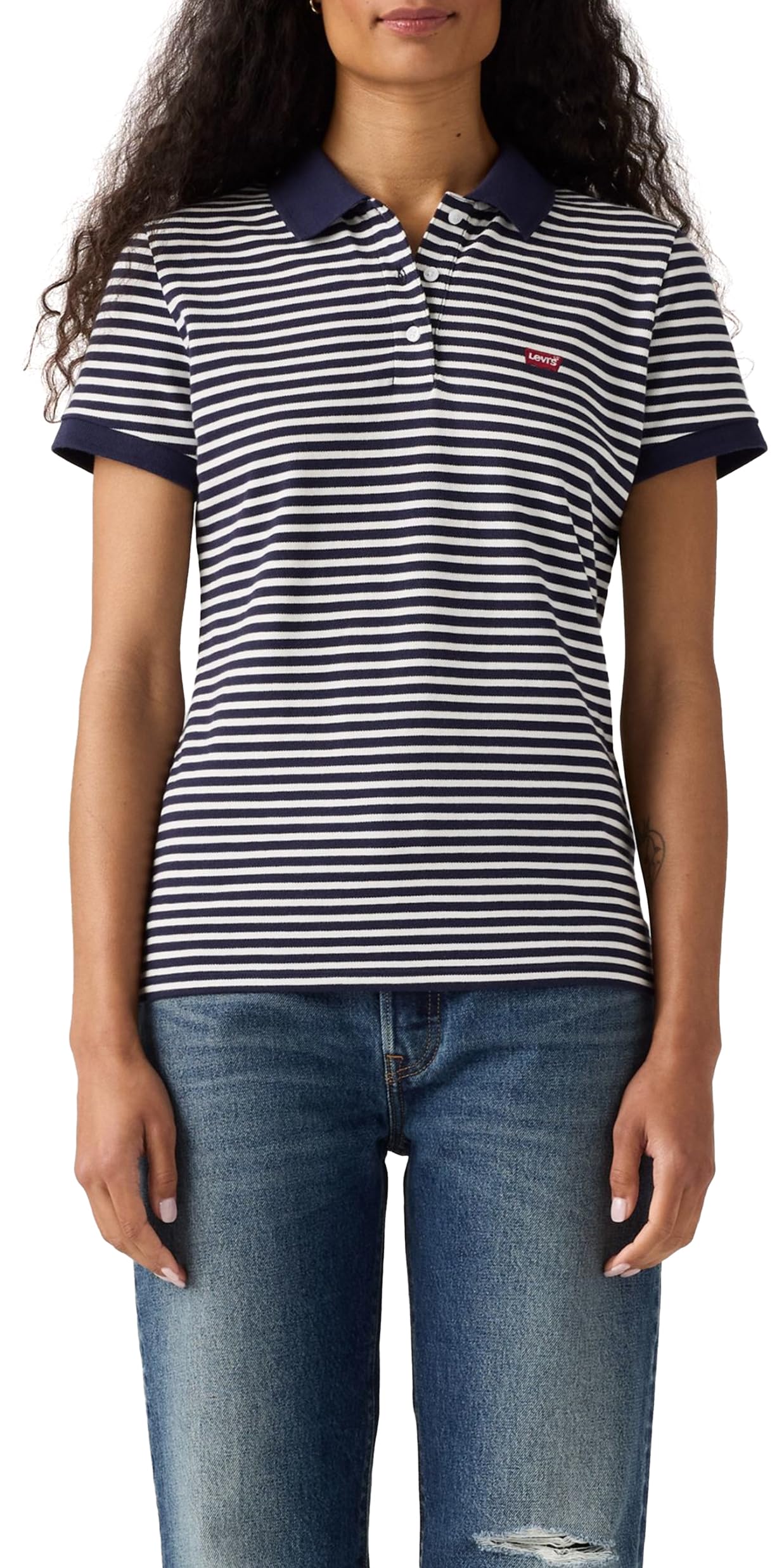Levi's Hm Polo Marigold Stripe Peacoat S, Marigold Stripe Peac, M
