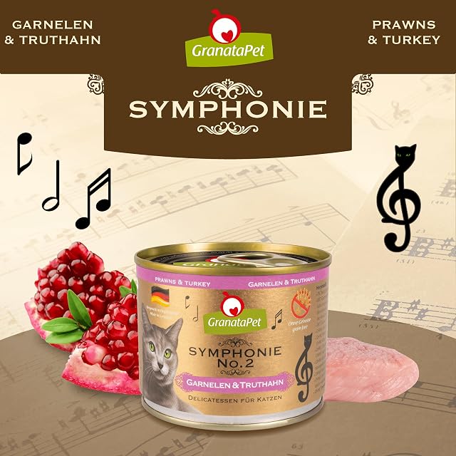 Foto 2 de 6 de GranataPet Symphonie No. 2: camarones y Pavo; Comida para Gatos sin Cereales ni azúcares