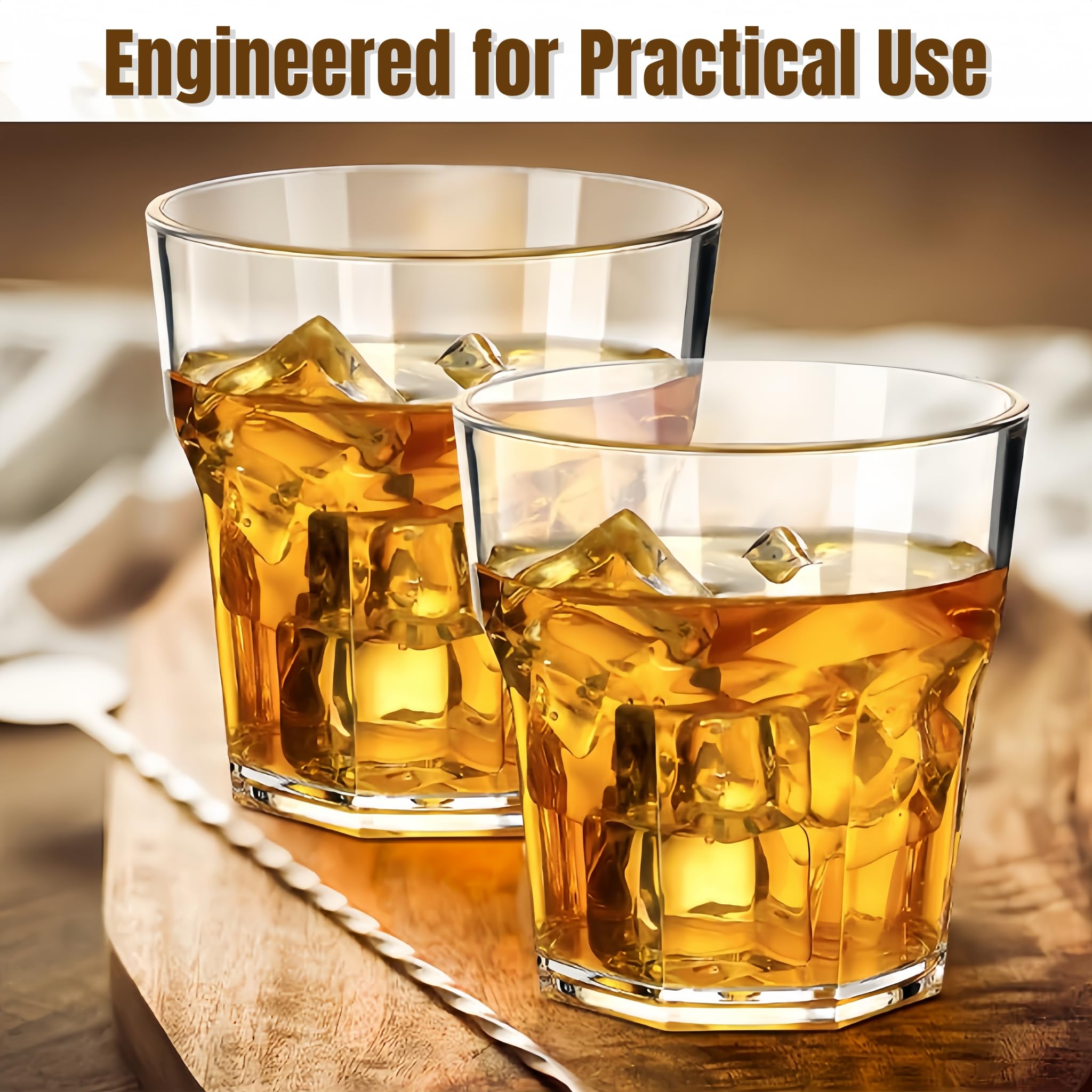 Bicchieri riutilizzabili in plastica acrilica, 260 ml, infrangibili, lavabili in lavastoviglie, impilabili, per tutte le bevande, design robusto per casa, feste e uso esterno (senza BPA)