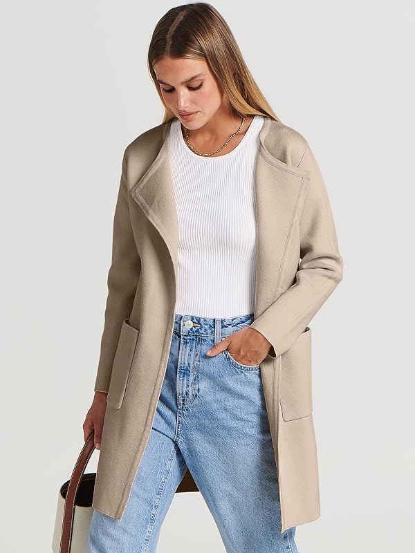 ANRABESS Womens Cardigan Sweater Open Front Knit Long Coatigan Dressy Casual Jacket Coat 2026 Fall Outfits Classy Clothes Bright Tan Medium by ANRABESS - Used condition - Image 3
