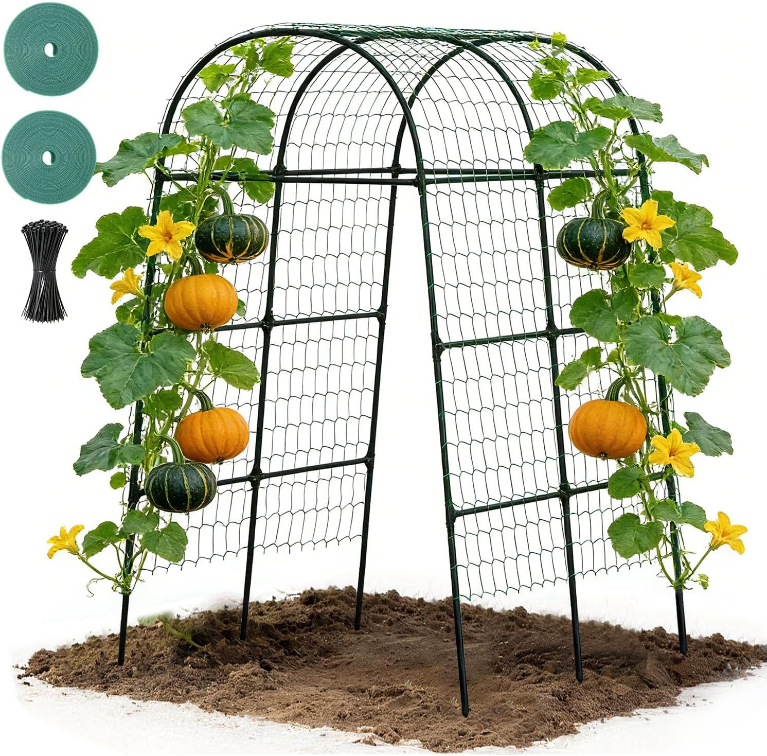 Suteck Garden Arch Trellis 7.5FT Tall – Garden Trellis for Climbing Plants Outdoor, Arch Trellis for Vegetables, Roses & Vines, Easy Assembly for Backyard, Pathway & Patio