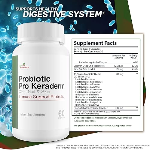 Miniatura 5 de Probiotic Pro Keraderm - Apoyo inmunológico probiótico - Fórmula específica de uñas y piel para promover uñas y pies saludables - Ayuda a la higiene