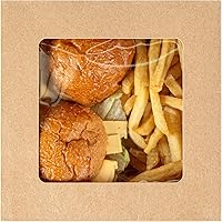 Vista 12 de Restaurantware Cafe Vision Cajas de postre de 27 onzas con ventana, 25 cajas resistentes para hornear, tapa desmontable, papel kraft resistente a