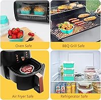 Vista 5 de LNYZQUS - Paquete de 40 moldes cuadrados para cupcakes con tapas de 5 onzas, moldes de papel de aluminio para mini pasteles, ramequines desechables