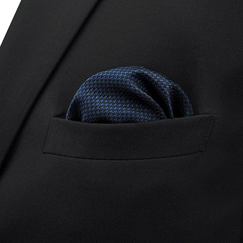 Vista 95 de S&W SHLAX&WING Conjunto de corbata de color sólido y pañuelo de bolsillo para hombre C33