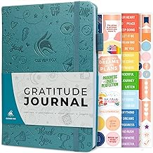Clever Fox Gratitude Journal – Happiness, Positivity & Affirmation Daily Journal – Inspirational Daily Notebook – 3 Months, A5 (Aquamarine)