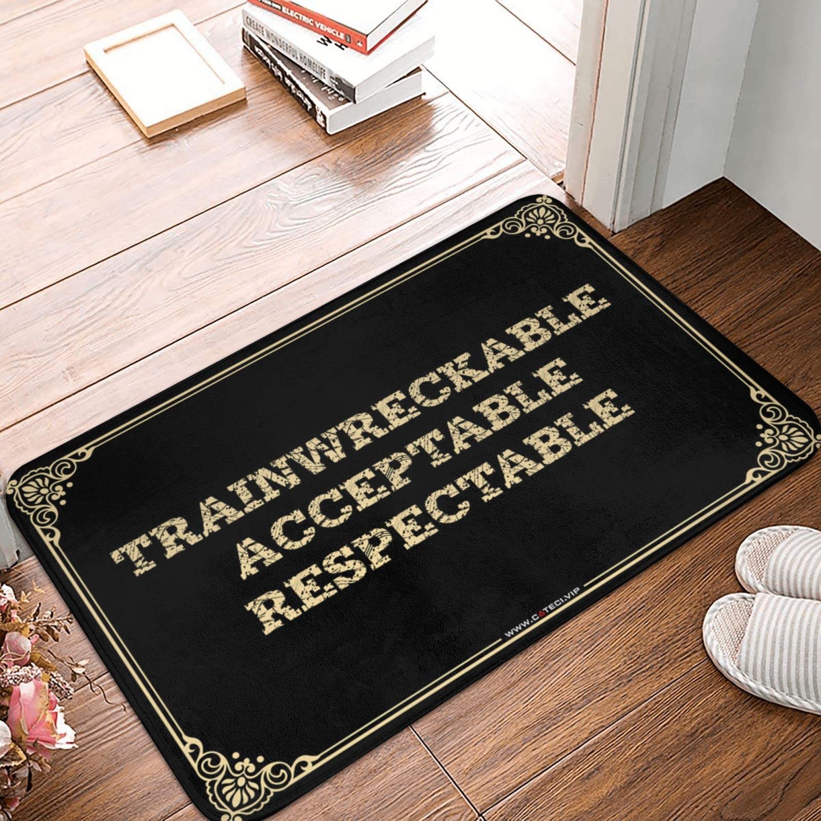 Paillasson d'extérieur Trainwreckable tapis de porte 50x80