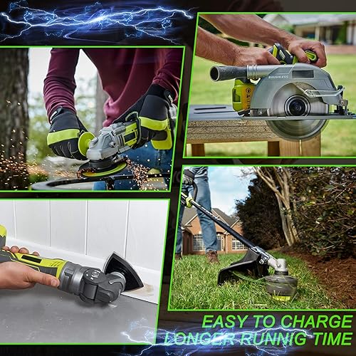 Miniatura 8 de 8.0Ah para batería ryobi 18v, con batería ryobi 18v sistema de herramientas eléctricas inalámbricas y cargador, P102 P108 P103 P104 P105 P107 P109