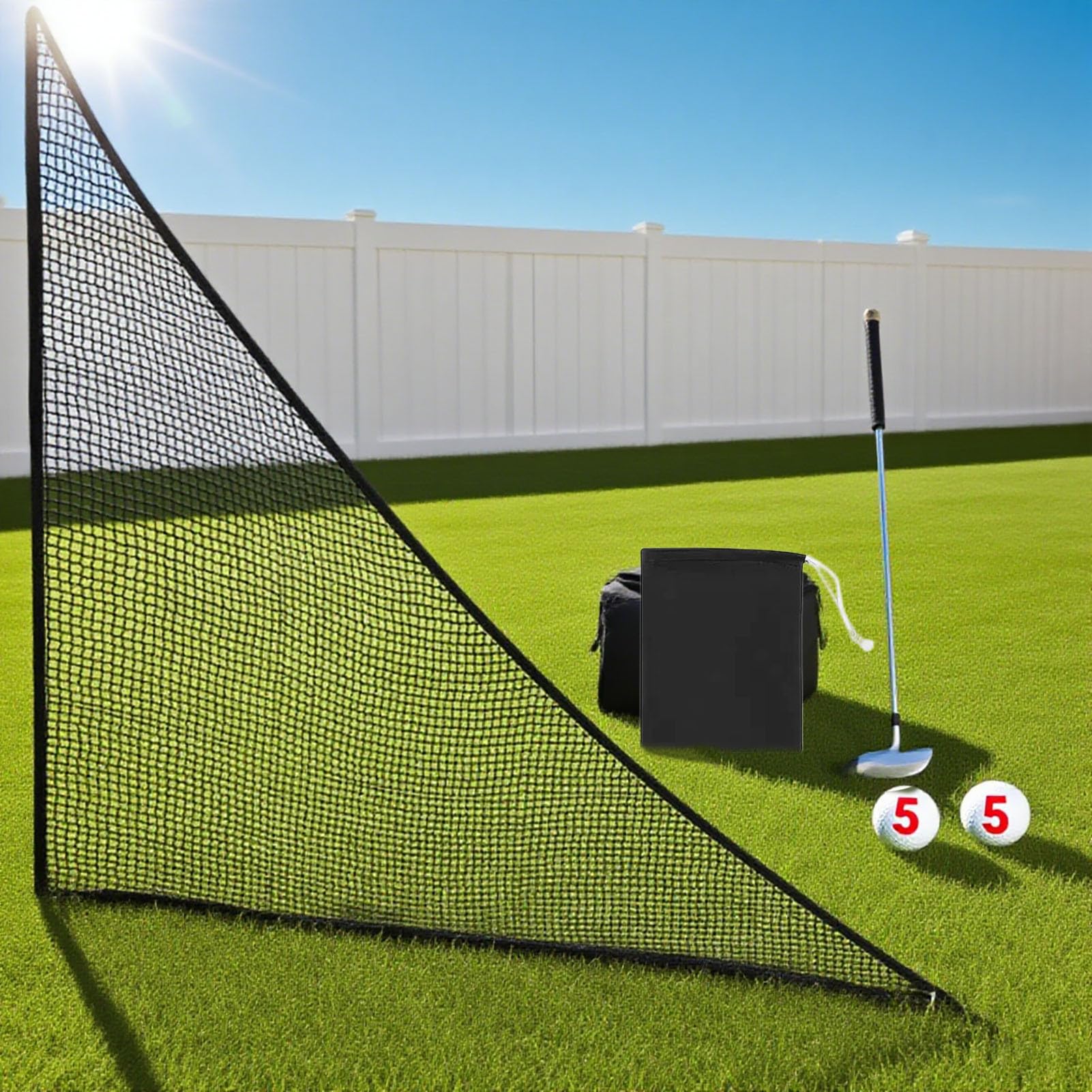 Rete anti-shank di pratica da golf | Rete laterale di allenamento di golf 2,1 x 2,1 m - Barriera di allenamento swing per golfisti donne uomini adolescenti all'aperto