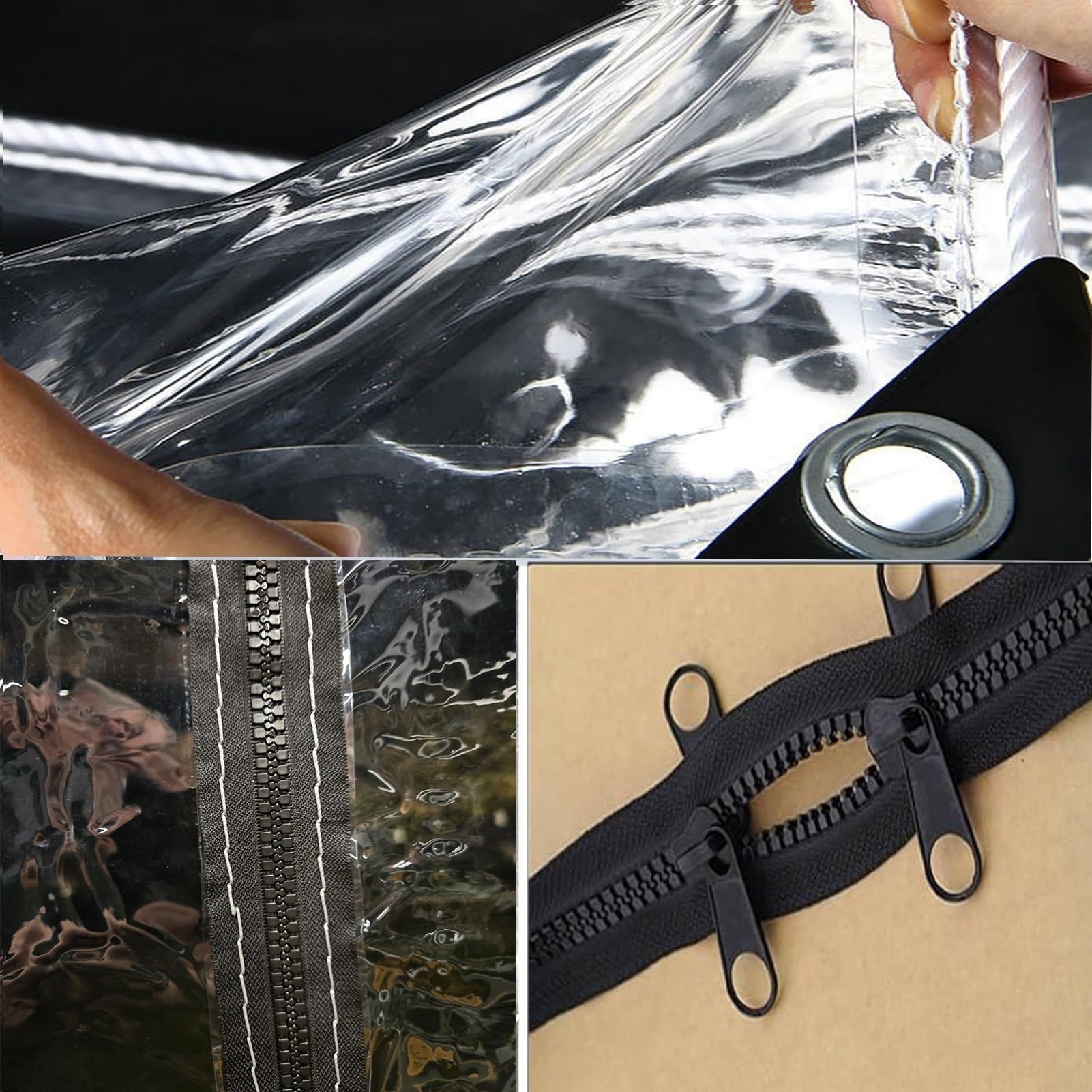 Wasserdichte, transparente Plane mit Tür, PVC, für den Außenbereich, Pera, Terrasse und Deck, wetterbeständiges Vordach für alle Jahreszeiten