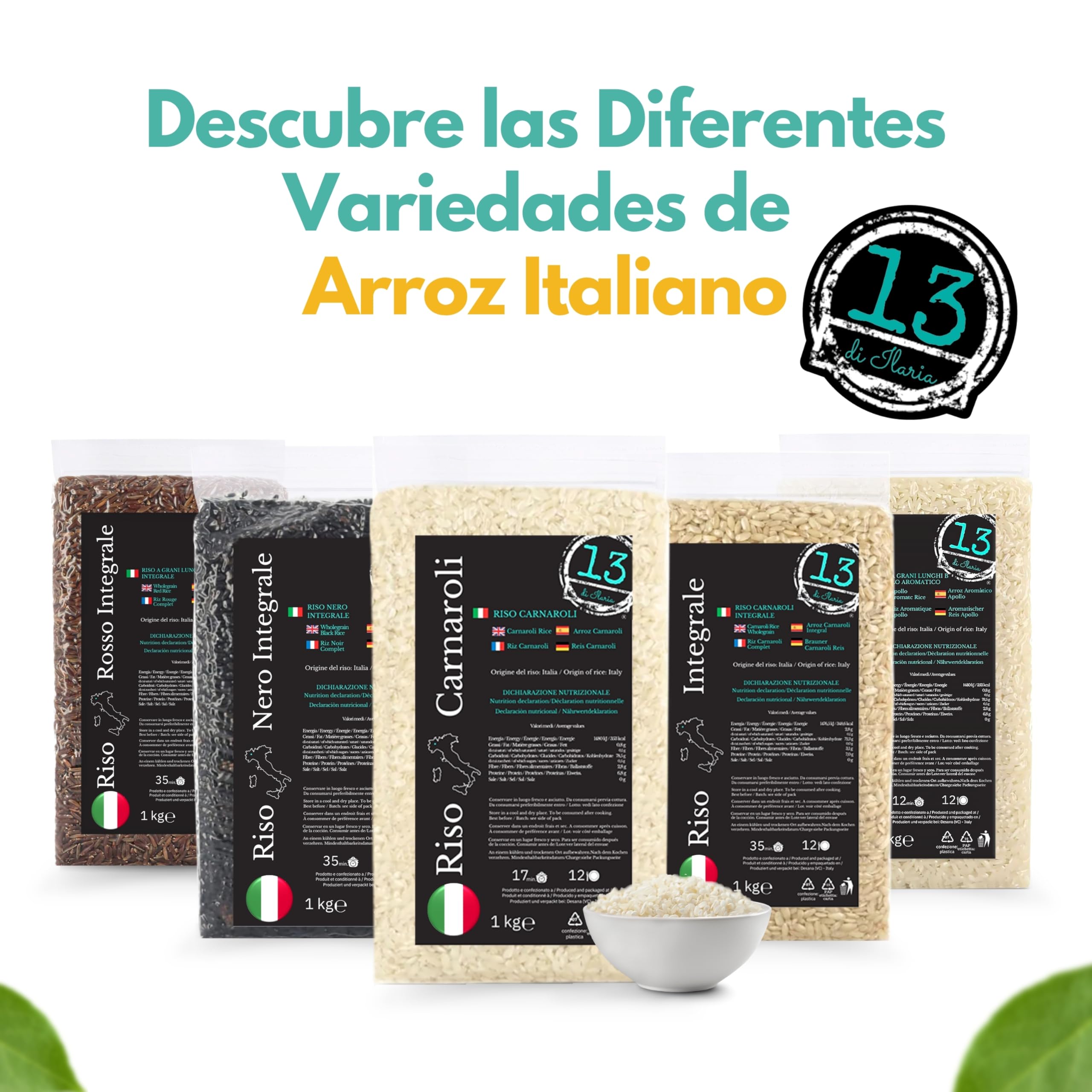 Arroz Carnaroli Italiano 2 kg (2x1 kg) – Ideal para Risotto
