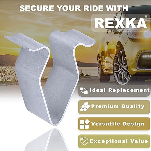 Miniatura 4 de Rexka Clip de resorte para panel de ajuste metálico, 30 unidades, 0.630 in, compatible con VW Audi 4A0-867-276A