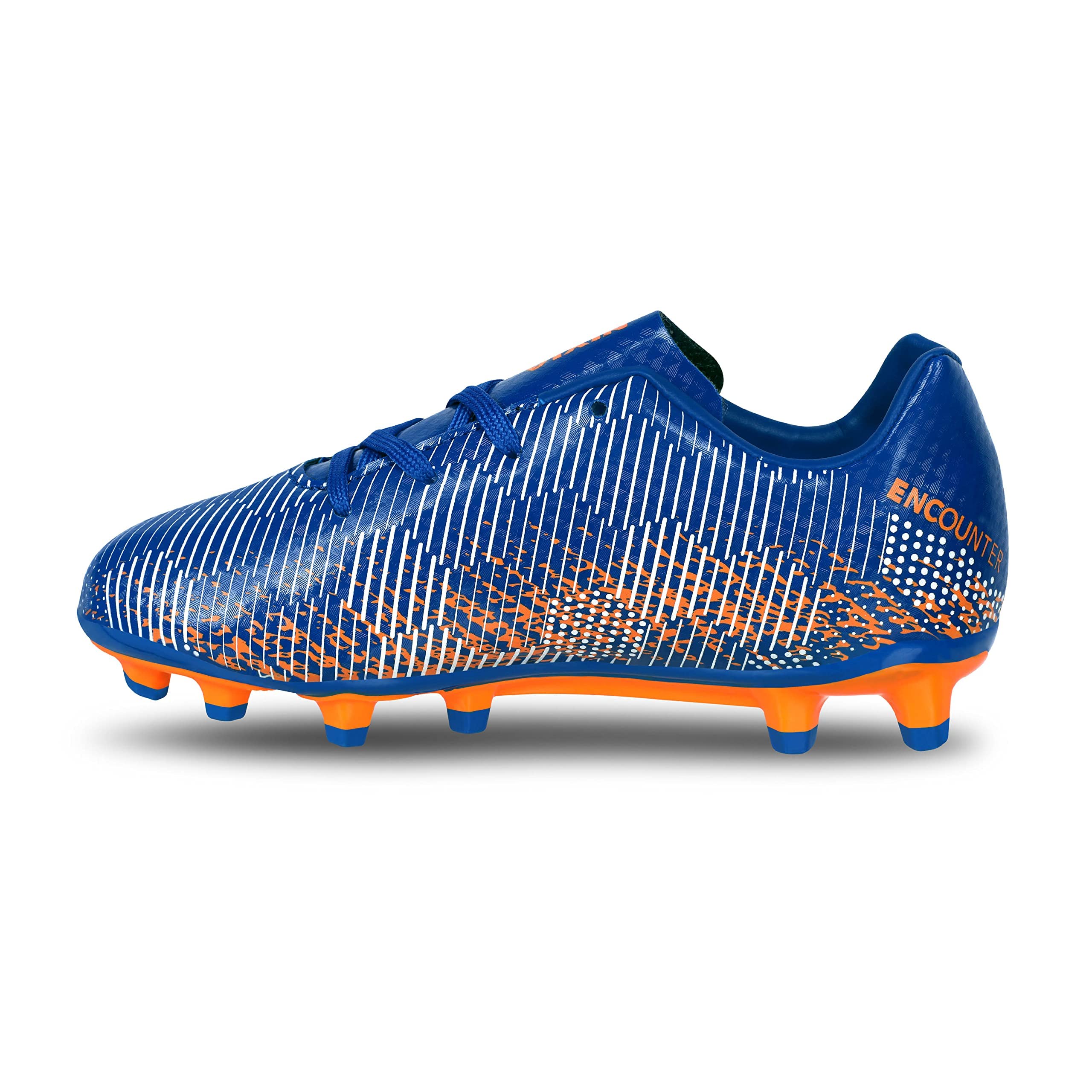 Boys Encounter Kids Football StudNivia Kids Encounter 9.0 Orange-Royal Blue UK - 1