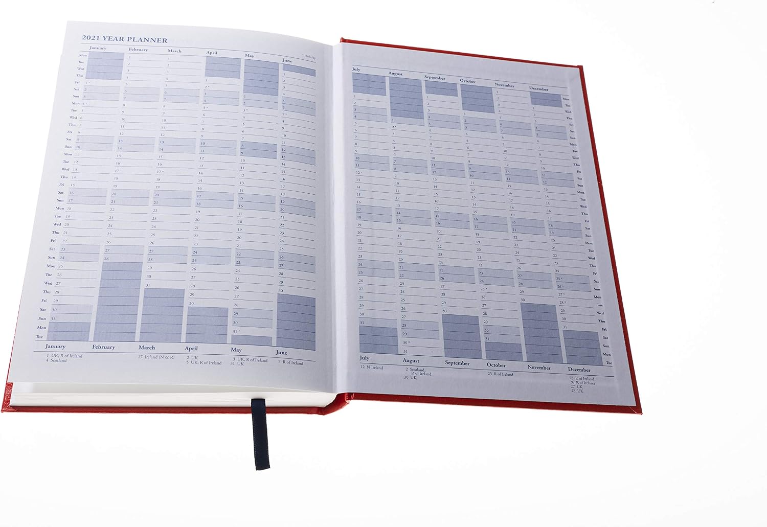 Collins Desk A5 Day To A Page (Appts) 2021/22 Mid Year Diary - Red