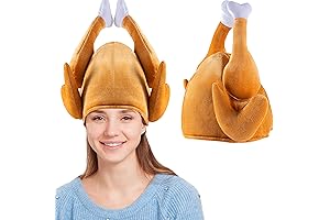 Spooktacular Creations Thanksgiving Roasted Turkey Hat for Adults