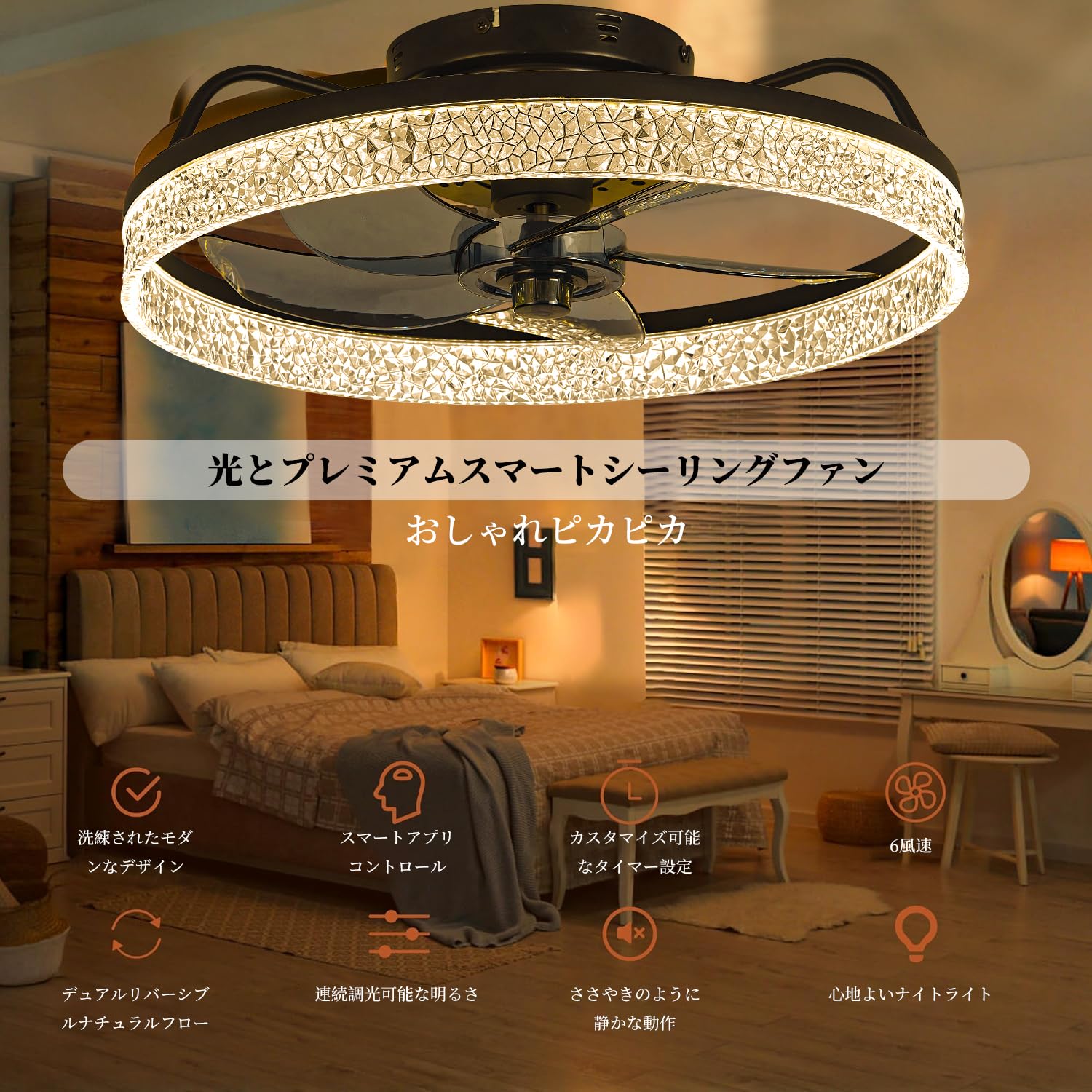 Amazon.co.jp : LEDシーリングファンライト、ファン付き照明、ファン