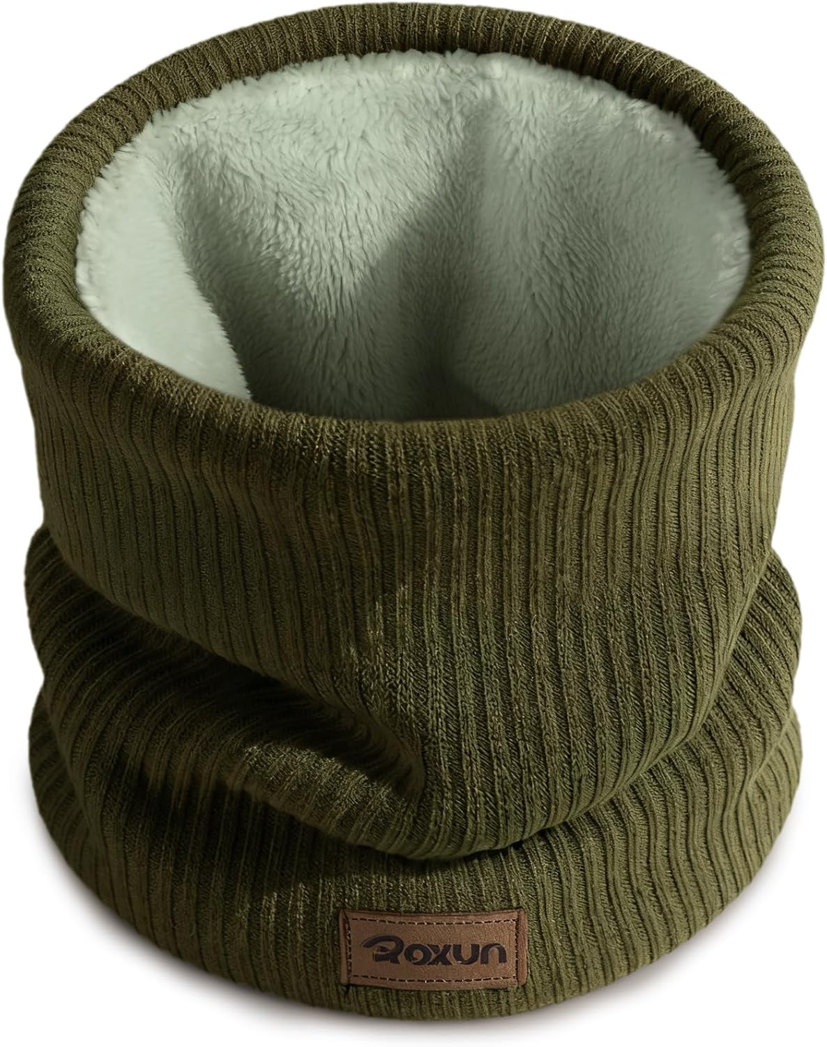 ROXUN Winter Neck Gaiter, Neck Warmer Cover Ski Gaiters for Men/Women Fleece Thick Elegant Stylish
