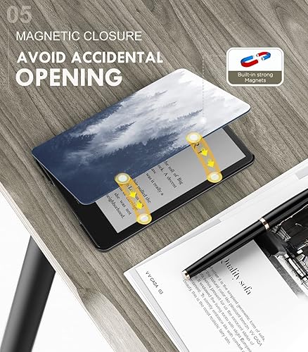 Miniatura 6 de MoKo Funda para Kindle Paperwhite de 6.8" (11 generación-2021) y Kindle Paperwhite Signature Edition, ligera, con encendidoapagado automático para