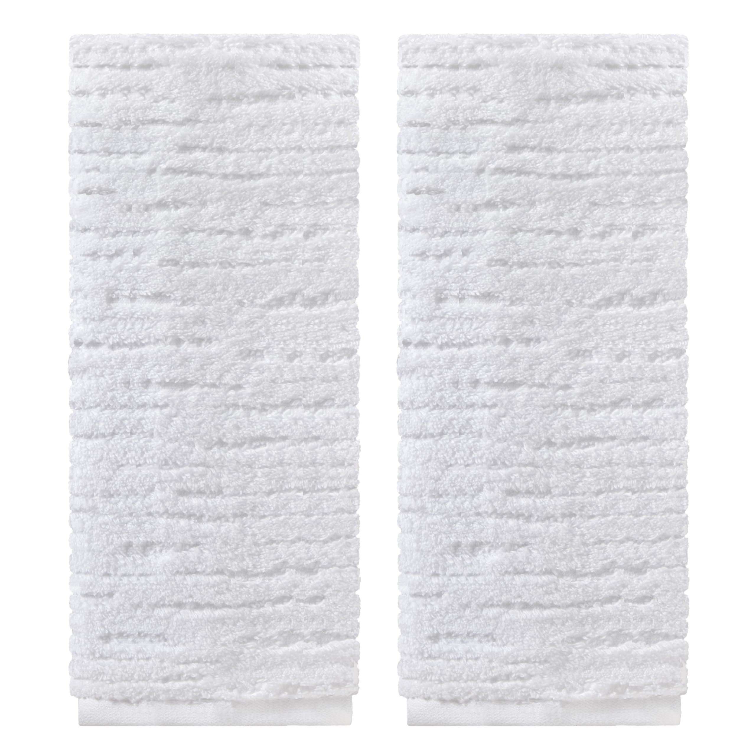 SKL Home CloudSoft Cotton Luxury 2-Piece Hand Towel Set, White