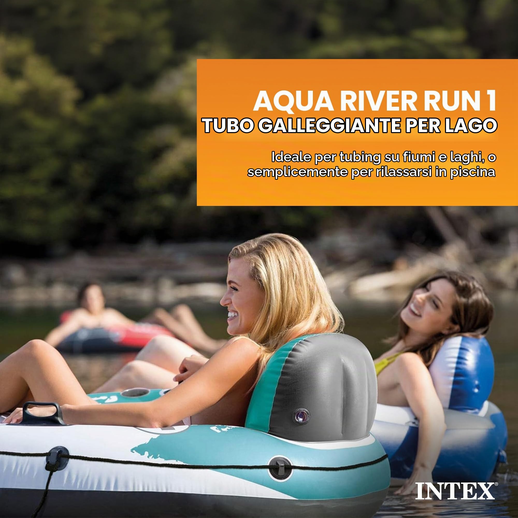 Intex Salotto sportivo di corsa del fiume, galleggiante gonfiabile dell'acqua