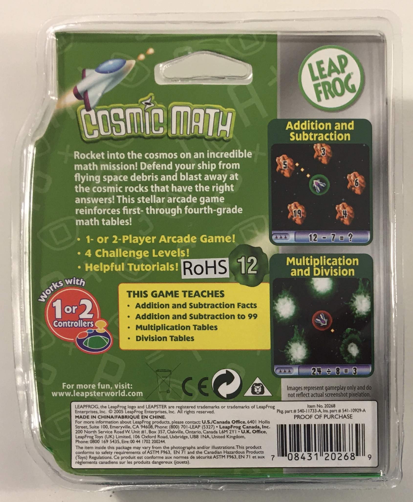 Amazon.com: Leapster Arcade: Cosmic Math : Toys & Games