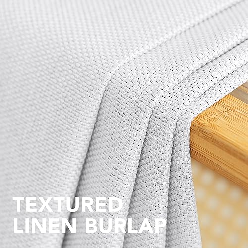 Miniatura 5 de H.VERSAILTEX Cortina de lino para oscurecer la habitación para puerta corrediza (100 pulgadas de ancho x 108 pulgadas de largo, cortina divisora de