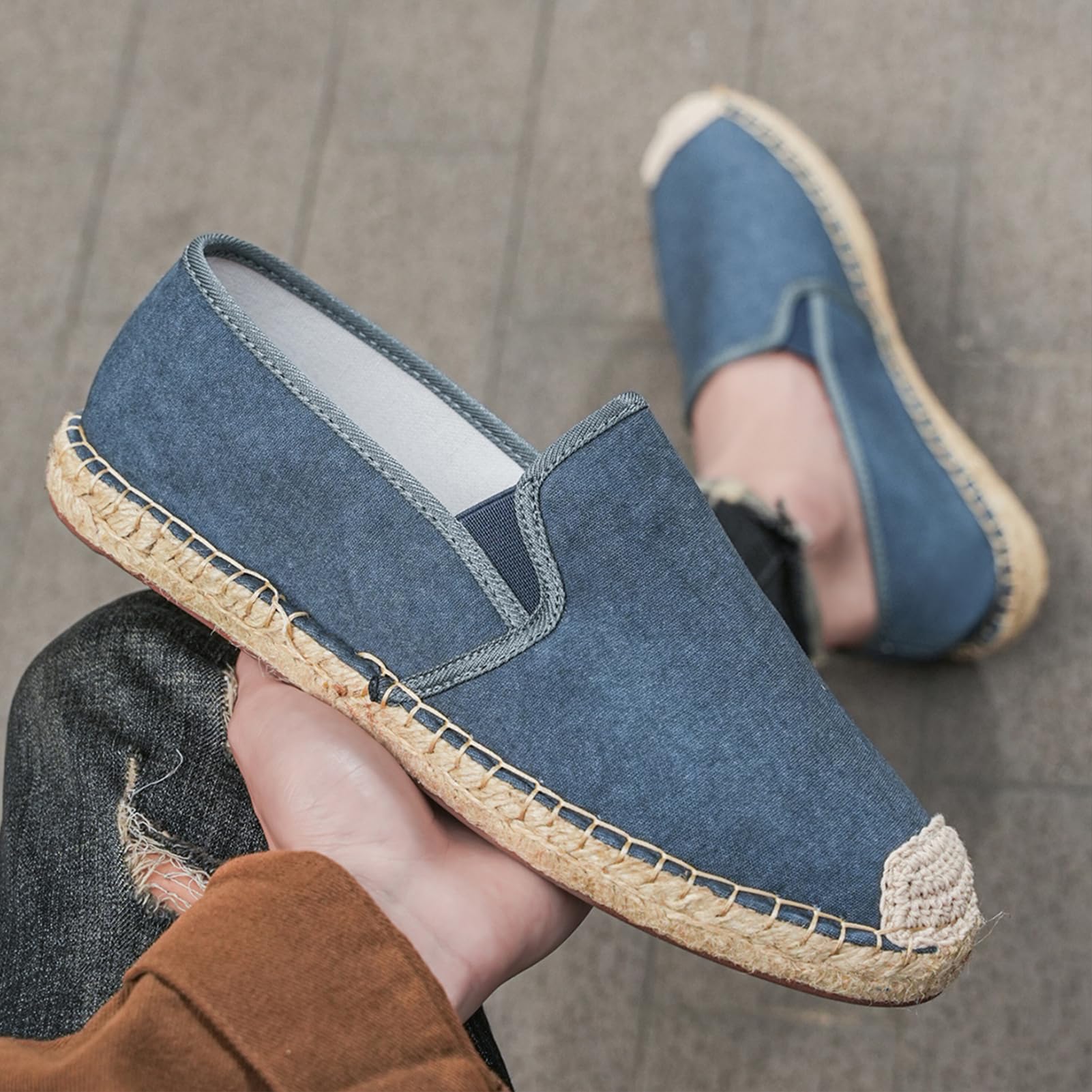 Alexis Leroy Espadrillas in Tela da Uomo Scarpe Espadrillas Classiche