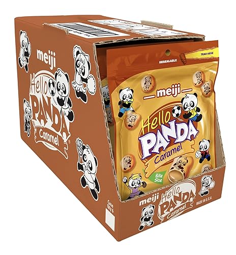 Meiji Hello Panda Galletas relleno de crema de caramelo 7 onzas paquete de 6 galletas de tamaño mordida con divertidos Panda Sports Meiji Hello Panda Galletas relleno de crema de caramelo 7 onzas paquete de 6 galletas de tamaño mordida con divertidos Panda Sports