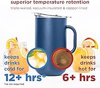 Vista 3 de Jarra Premium Aislada de Served (0.87 cuartos de galón/66oz) - Jarra de Acero Inoxidable con Doble Pared y Forro de Cobre con Tapa - Jarra Térmica