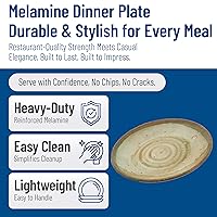 Vista 3 de Carlisle Gathering Collection Plato de melamina, Adobe, 1