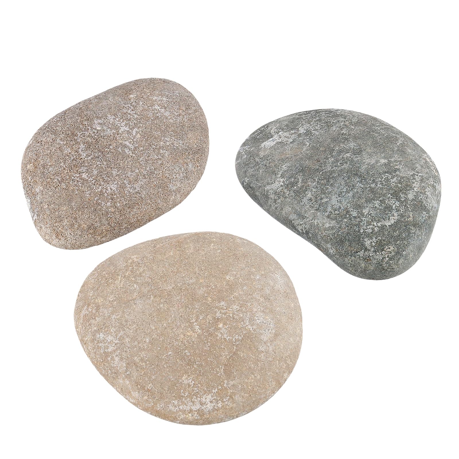 FUNSUEI Lot de 16 Galets a Peindre de 10 à 15 cm, Pierres Plates à Peindre, Grands Cailloux Plats, Pierres Naturelles décoratives pour Bricolage, Artisanat