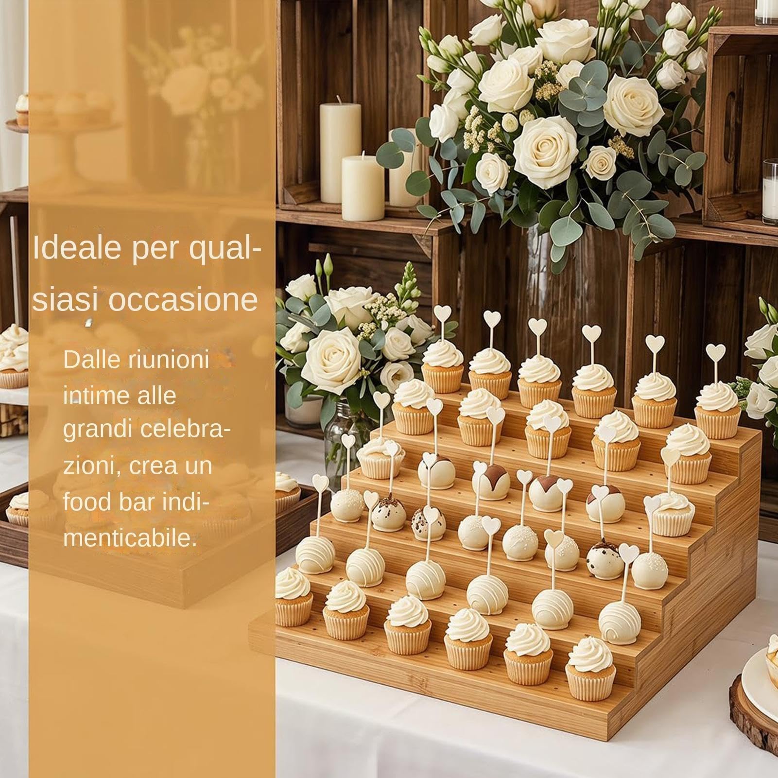 Tabla Para Brochetas De Comida Soporte Expositor Frutas 6 Niveles | Soporte Pinchos Alimentos Para Frutas, Aperitivos, Verduras, Cóctel, y , Catering, Barbacoa, Buffet, y Bodas