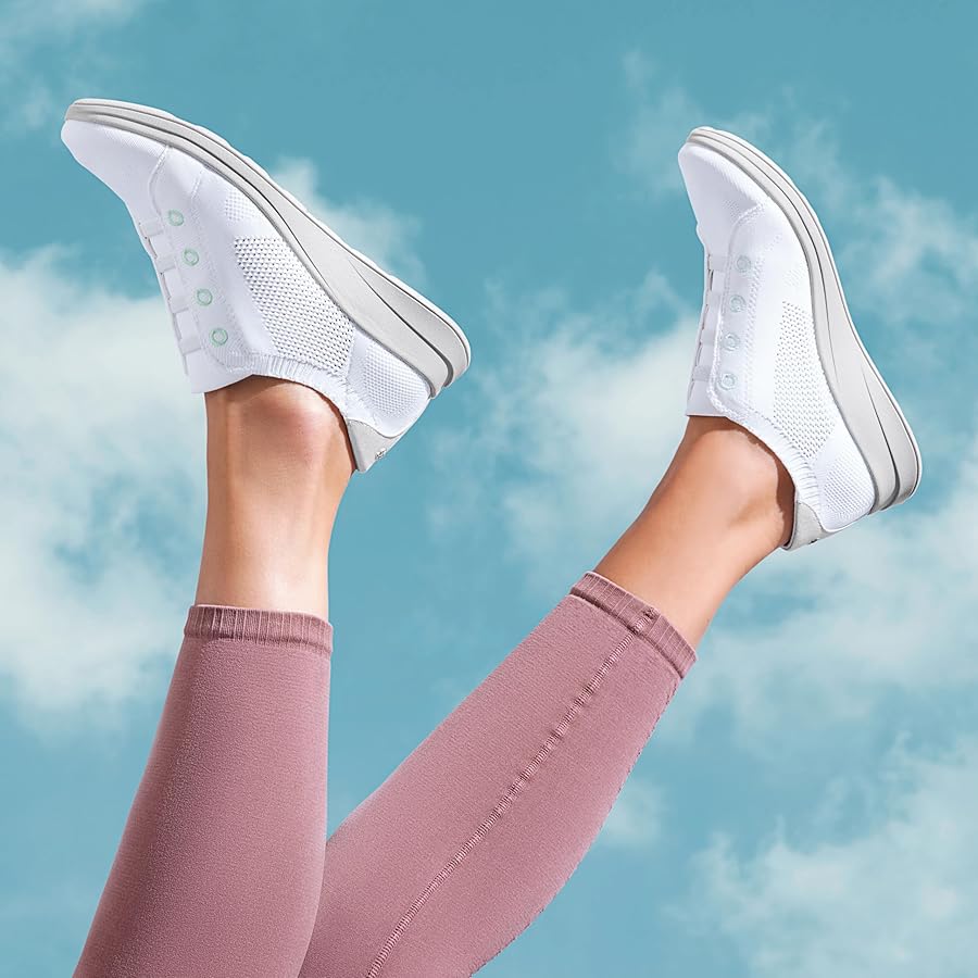 Amazon.com | BZees Womens Golden Knit Slip-On Sneaker Grey 10 W