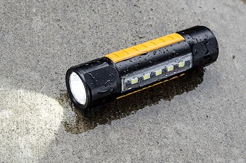 Miniatura 3 de Cat CT3410 - Luz táctica de aluminio de doble haz, haz superior de 275 lúmenes, luz de panel de inundación de 200 lúmenes, negroamarillo