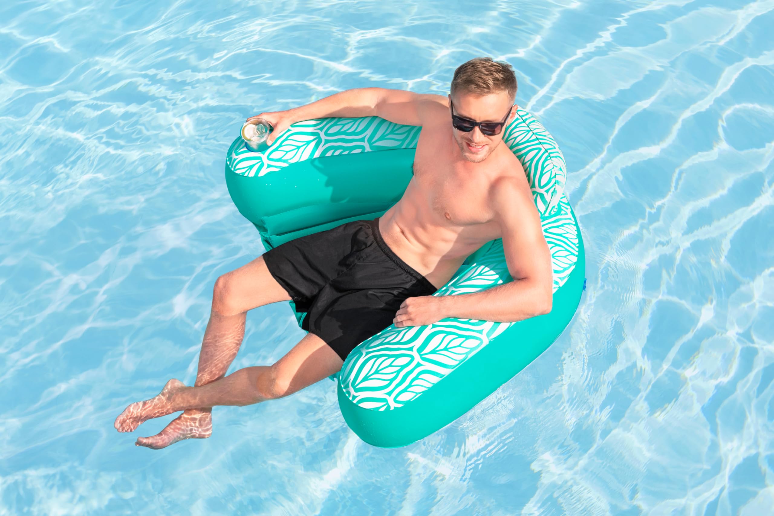 Bestway | Komfortowe pluszowe krzesło Deluxe Pool Lounge Floatie dla dzieci i dorosłych