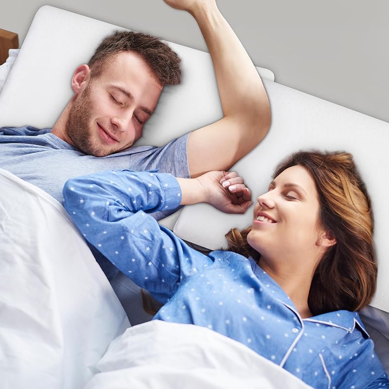 Gosider Memory Foam Párna - Kényelmes Alvópárna Hát- és Oldalt Alvóknak, Levehető Mosható Huzattal, Fehér, 60x40 cm