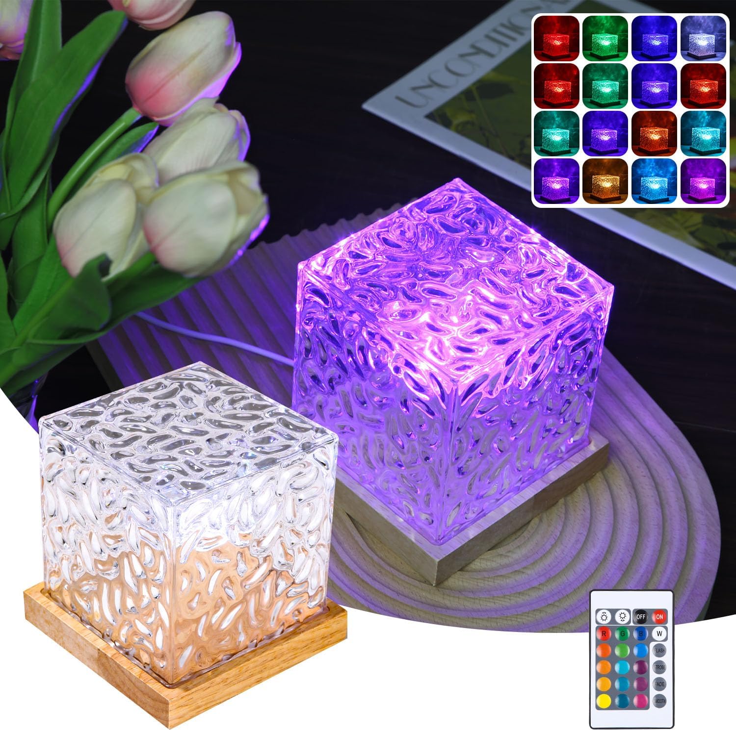 Lampe Lune 3D EXTSUD Veilleuse LED 15CM Dimmable 16 Couleurs Avec Télécommande Et Interrupteur Tactile USB Rechargeable Lampe De Nuit Pour Chambre