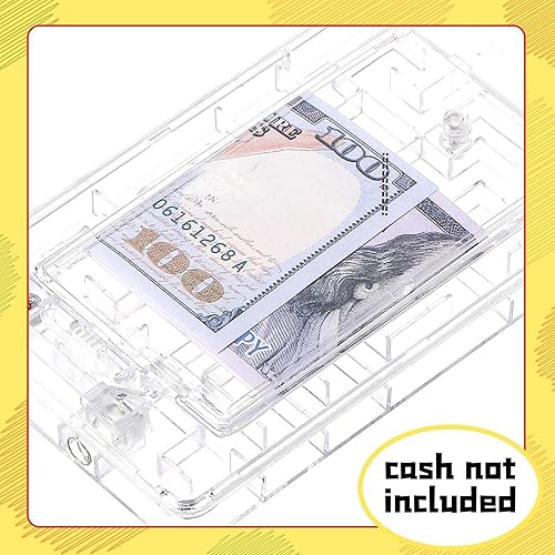 Miniatura 4 de HyDren Juego de 3 piezas de plástico para tarjetas de regalo, rompecabezas de laberinto de pinball para dinero en efectivo, cajas de rompecabezas