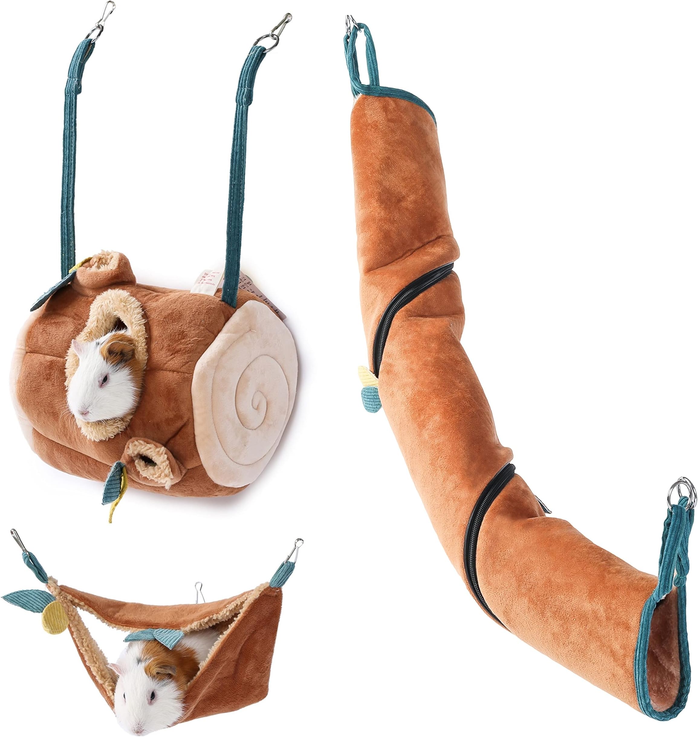 JanYoo Hamster Hammock Cage Accessories Hanging Fleece Bed Swing Bag for Sugar Glider Guinea Pig