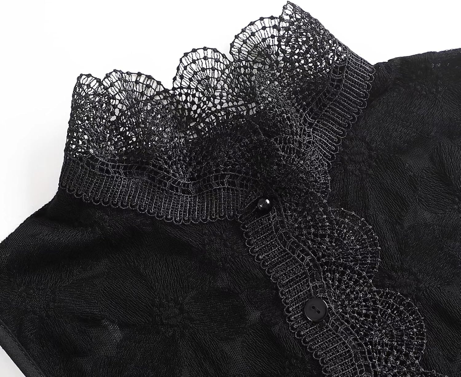 White Collar Embroidered Fabric Fake Collar for Daily Wear,Classic Style Perfect for Sweaters Dresses - Image 5