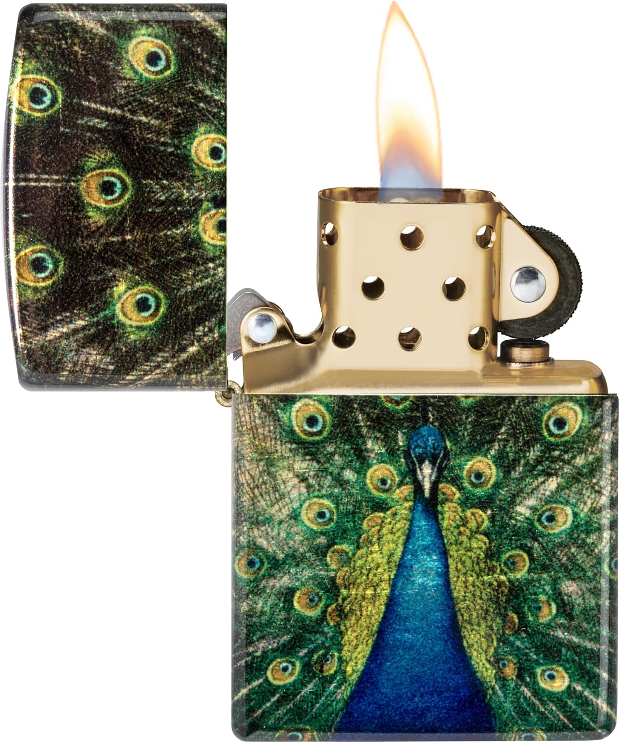 Zippo Lighter: Peacock Design - 540 Fusion 48846
