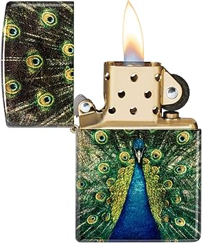 Amazon.com: Zippo Lighter: Peacock Design - 540 Fusion 48846