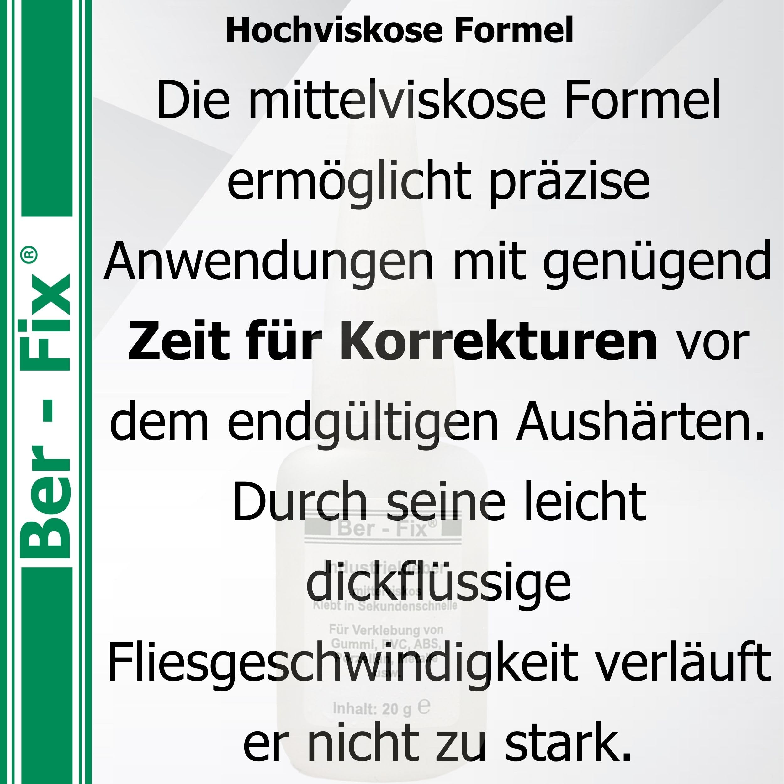 Ber-Fix® Industriekleber mittelflüssig – Vorratspack 2x50g Werkstattpack